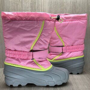 Sorel Snow Boots Youth Girls Sz 4 Flurry Waterproof Insulated Insert Liner Pink